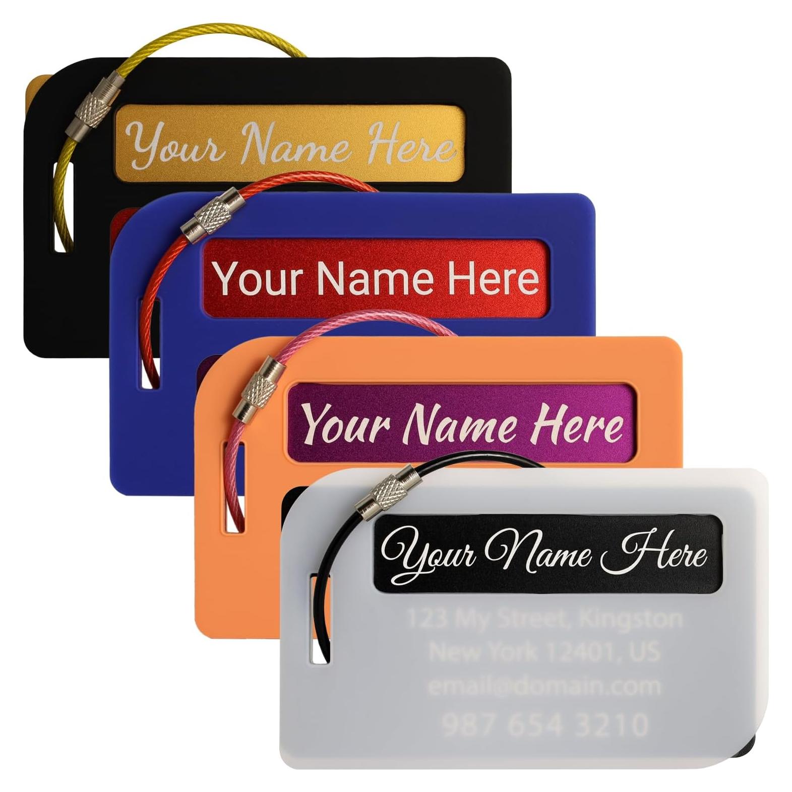 Etiquetas de Equipaje Personalizadas Plinchiako - Aluminio 4 Pzas