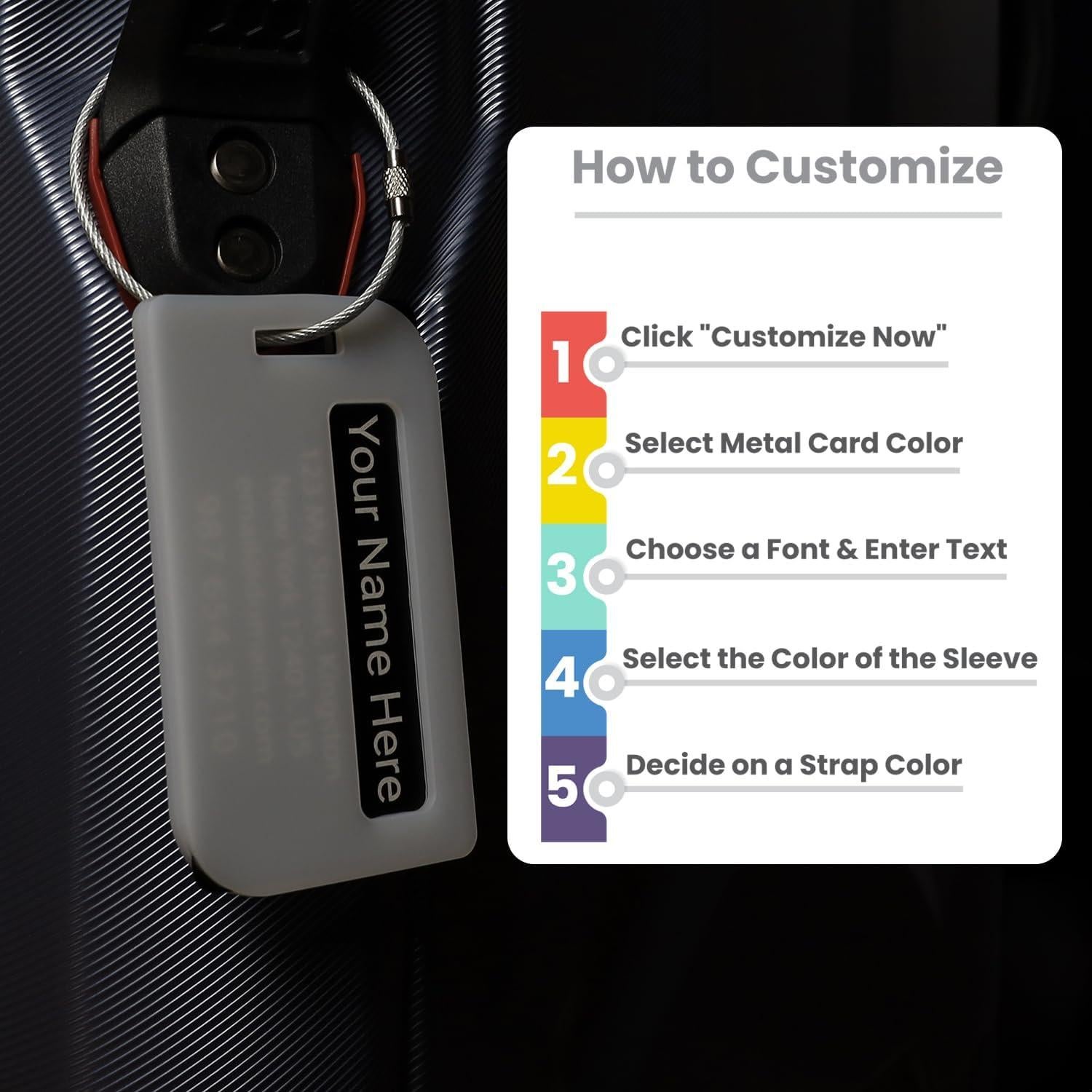 Etiquetas de Equipaje Personalizadas Plinchiako - Aluminio 4 Pzas