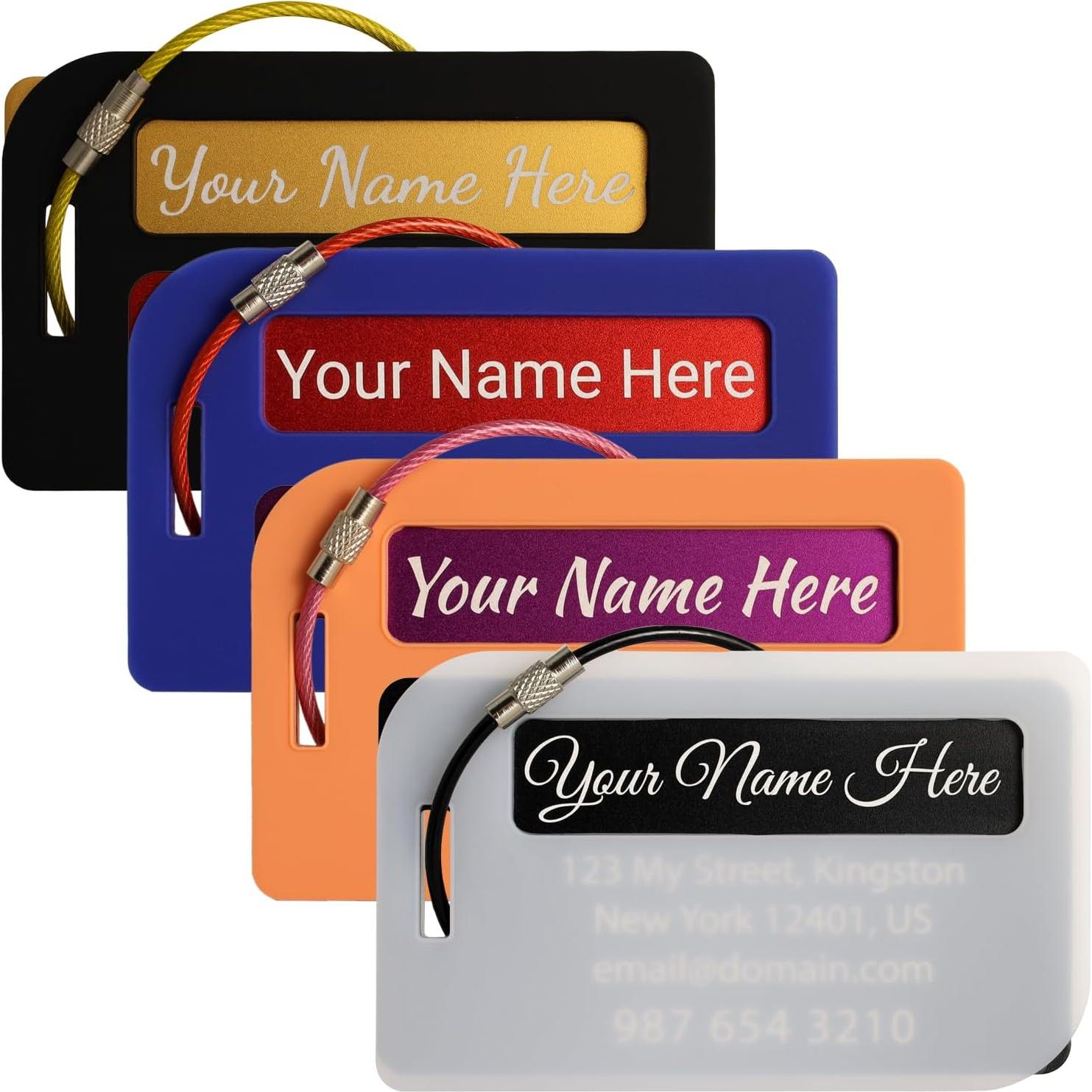 Etiquetas de Equipaje Personalizadas Plinchiako - Aluminio 4 Pzas