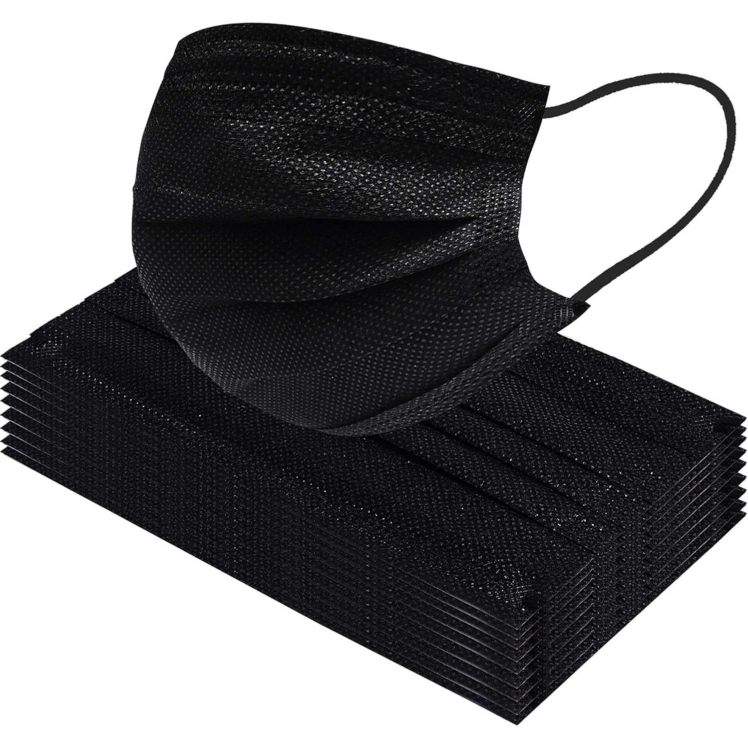 Mascarillas Desechables 3 Capas Biwisy 50 Pcs Negras