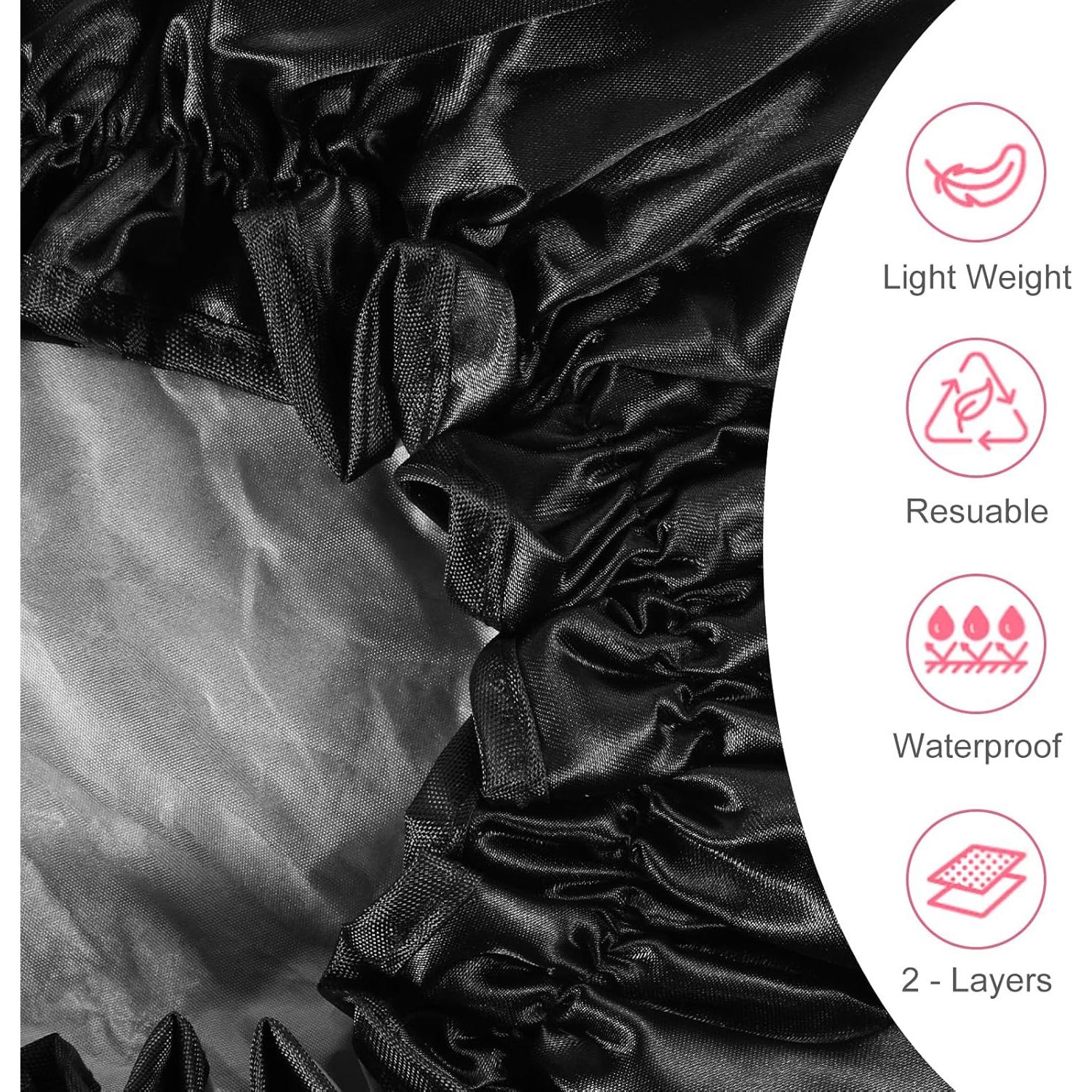 Gorro de Ducha Impermeable Reutilizable Abeillo Negro 32 cm