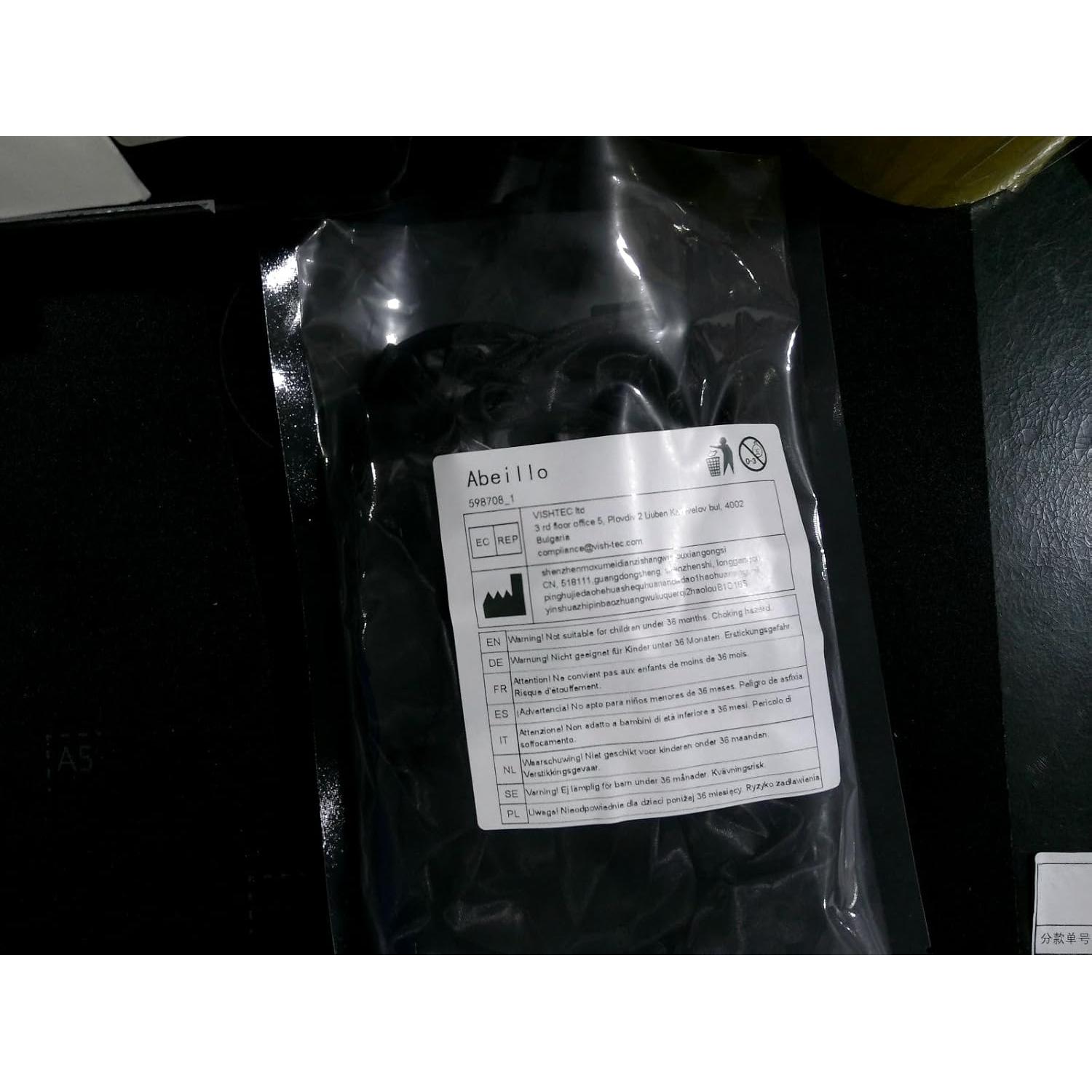 Gorro de Ducha Impermeable Reutilizable Abeillo Negro 32 cm