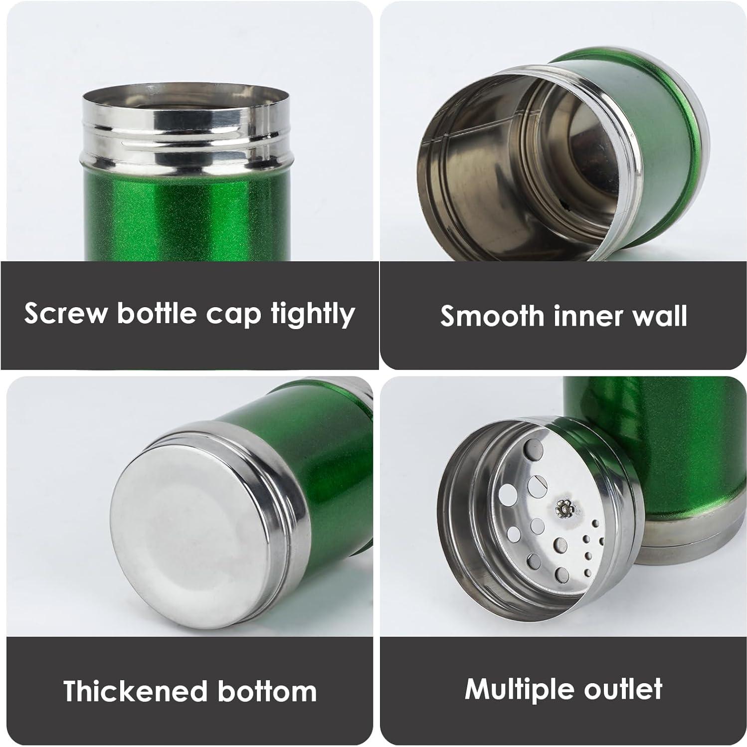 Tarros de Especias SHIDOW 4 Pcs Acero Inoxidable Verde