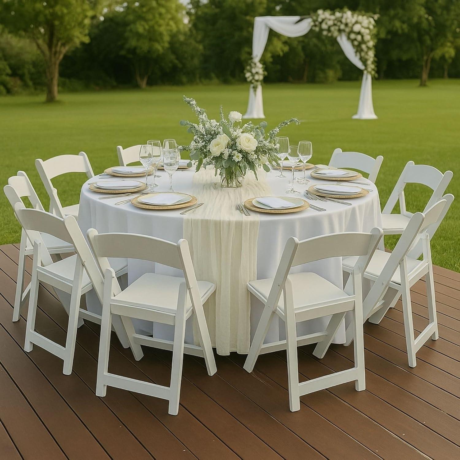 Corredor de Mesa de Gasa Beige HQ-SITE 120 Pulgadas 35 Ancho