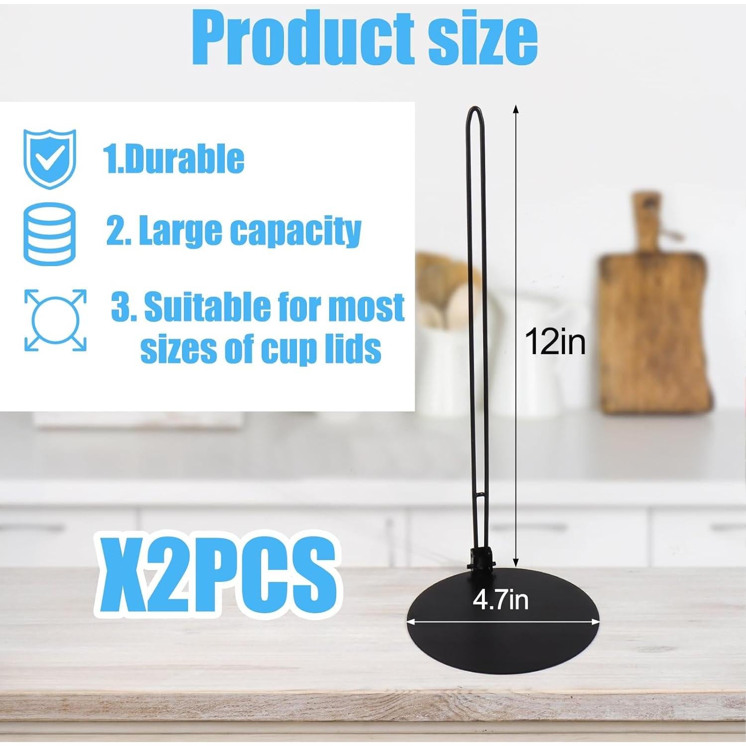 Organizador de Tapas de Tazas Vodolo 2 PCS Vertical 15 Tapas