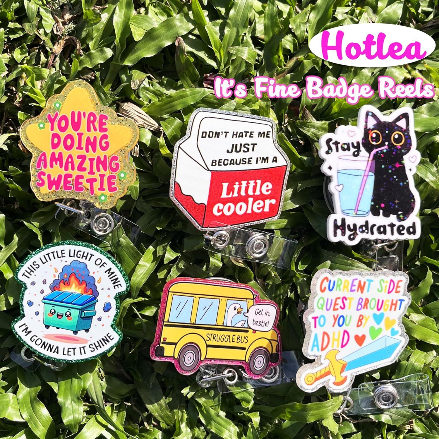 24 Porta Insignias de Enfermera Hotlea con Cordón Retráctil