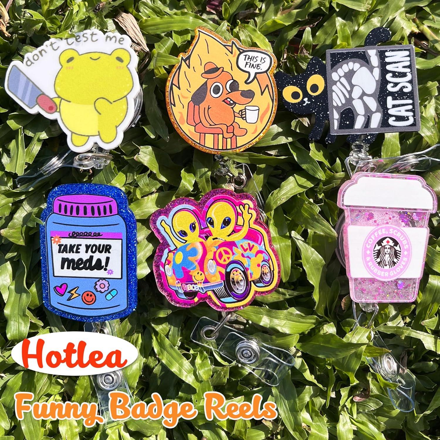 24 Porta Insignias de Enfermera Hotlea con Cordón Retráctil