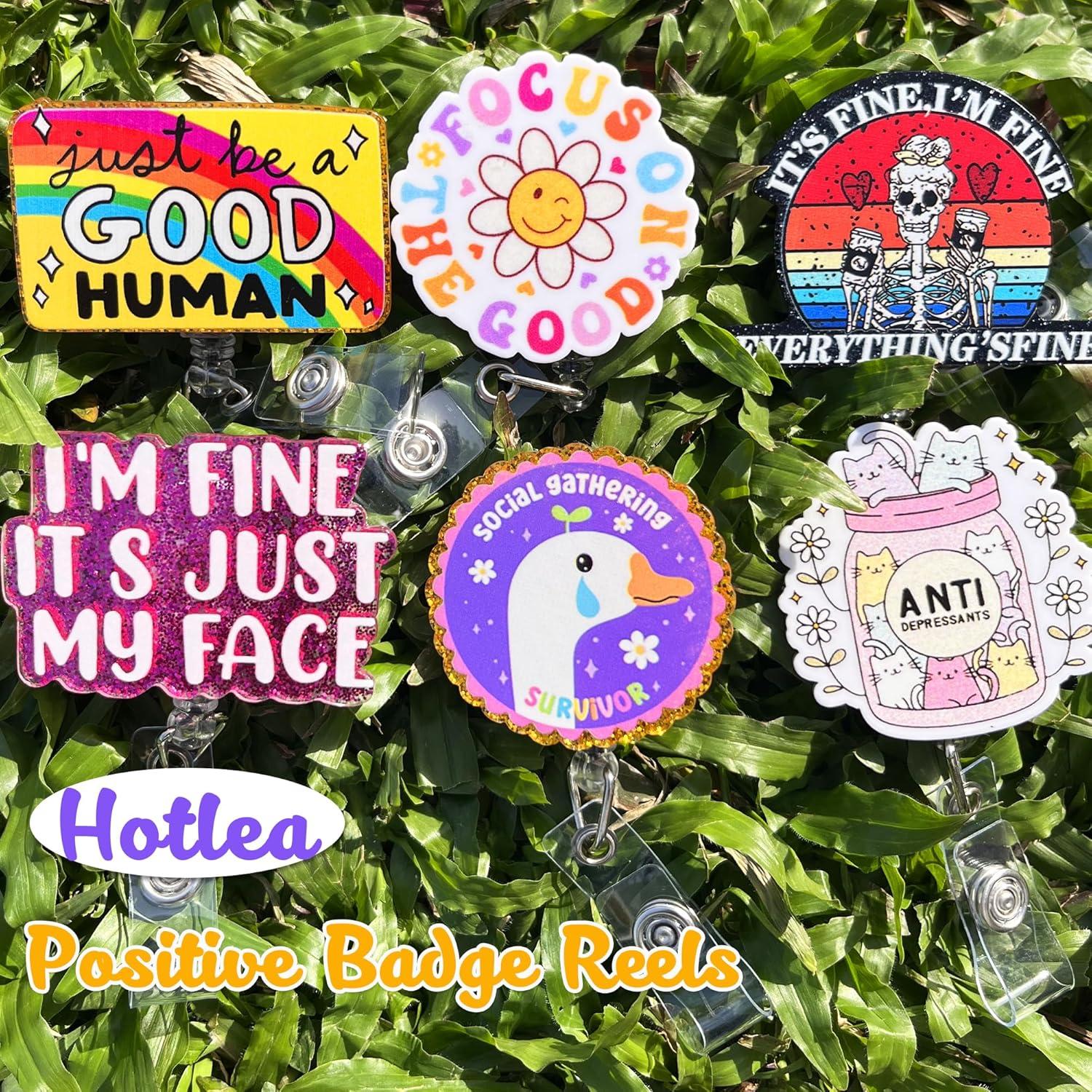 24 Porta Insignias de Enfermera Hotlea con Cordón Retráctil