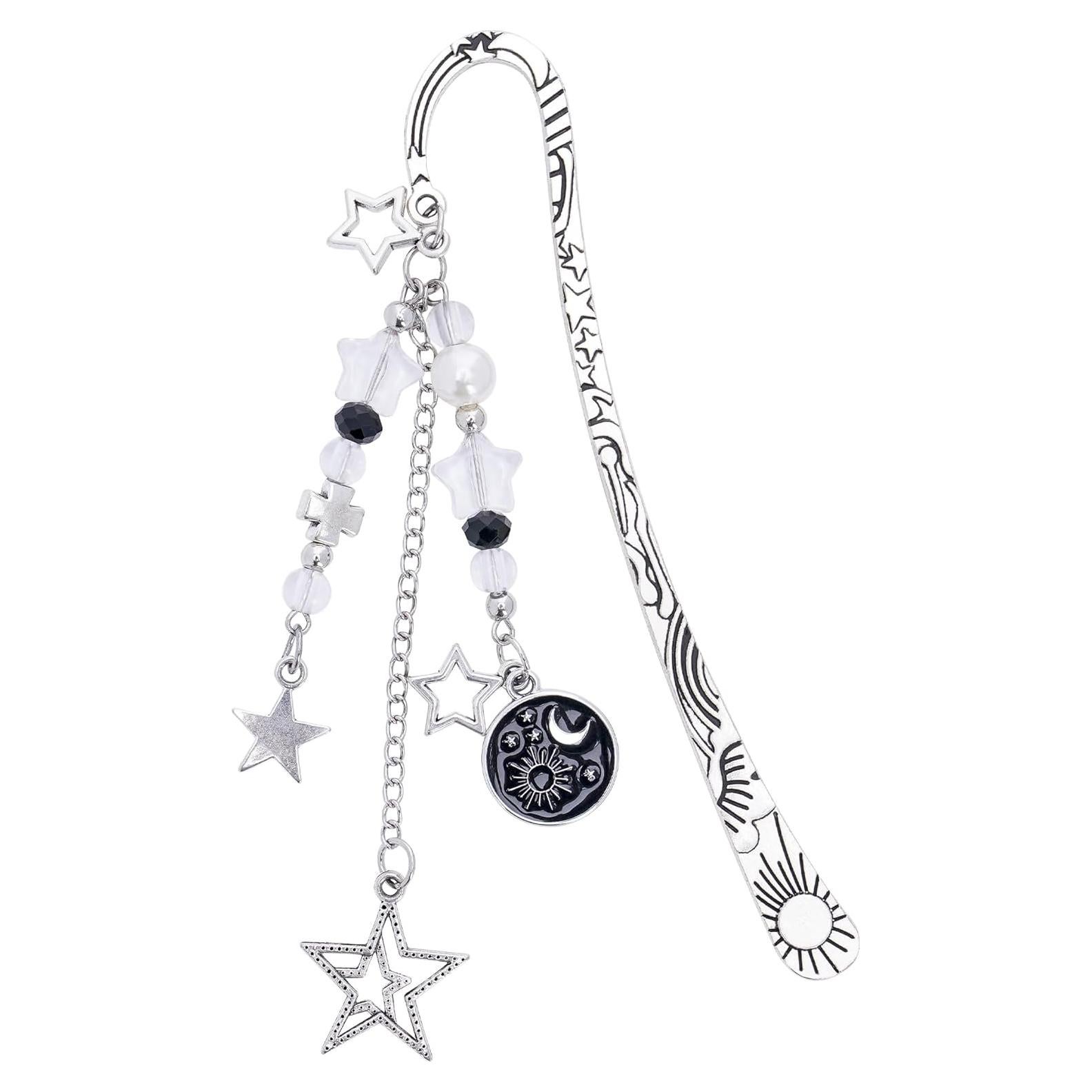 Marcador de Libro Charm Acotar Moon Berirexrion Plata 14x5cm