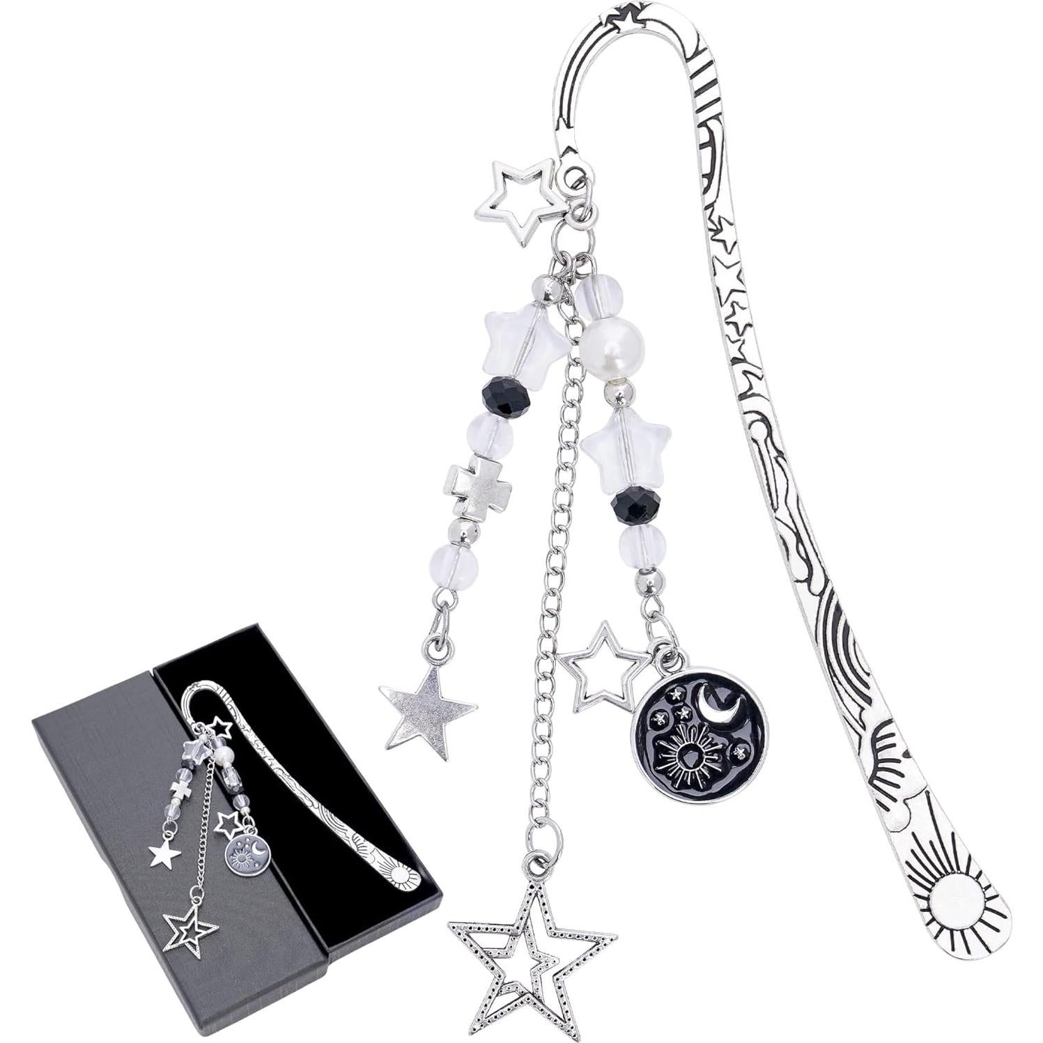 Marcador de Libro Charm Acotar Moon Berirexrion Plata 14x5cm