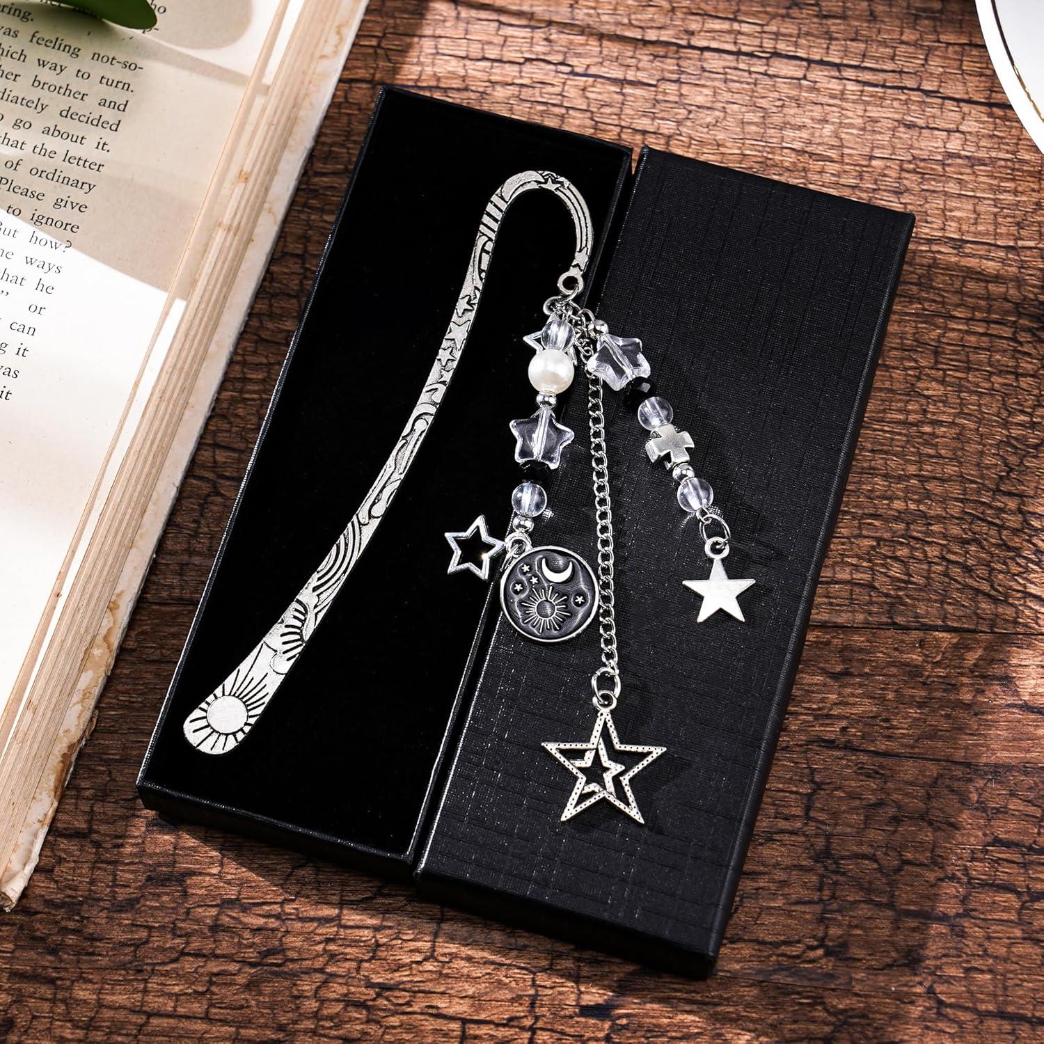 Marcador de Libro Charm Acotar Moon Berirexrion Plata 14x5cm