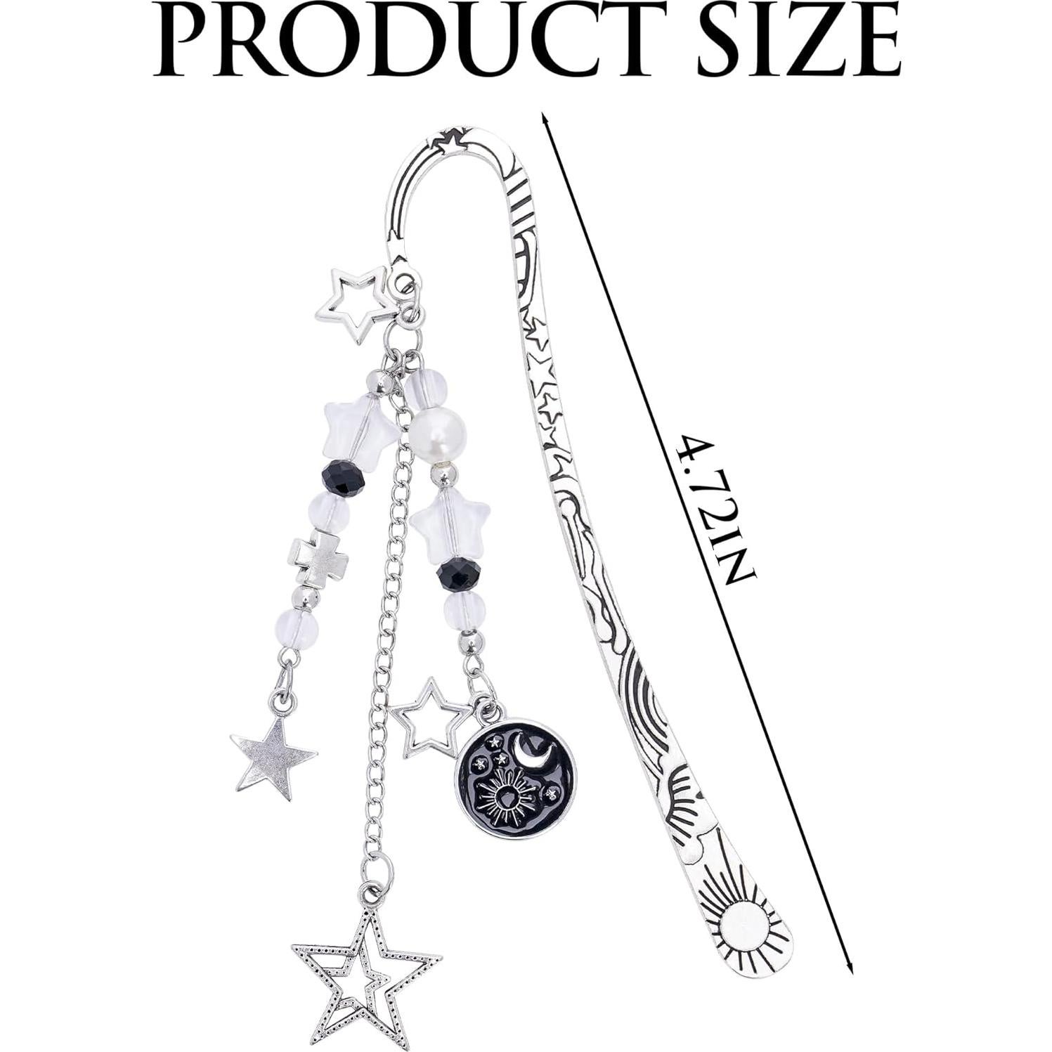 Marcador de Libro Charm Acotar Moon Berirexrion Plata 14x5cm