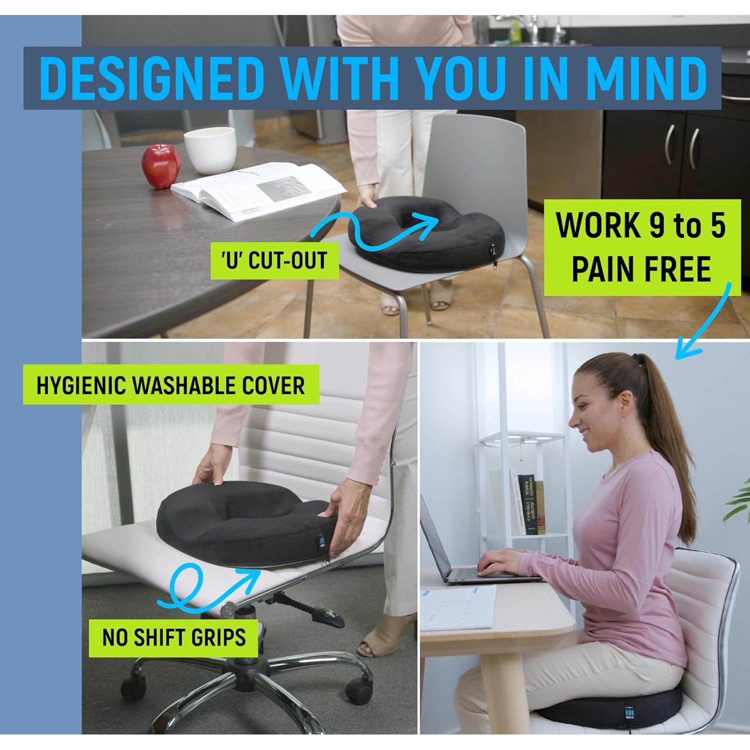 Almohada en Forma de Dona Ergonomic Innovations - Alivio Dolor Coxis