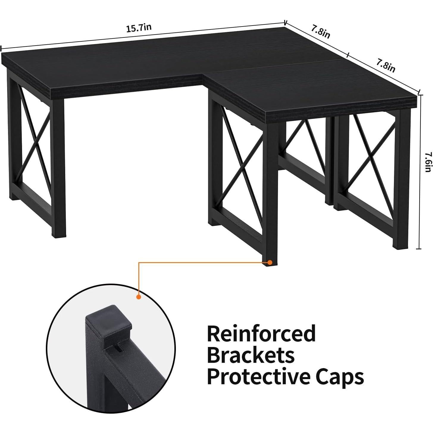 Estante de Escritorio Honiter Negro 2 Niveles Apilable 39.9x19.8cm