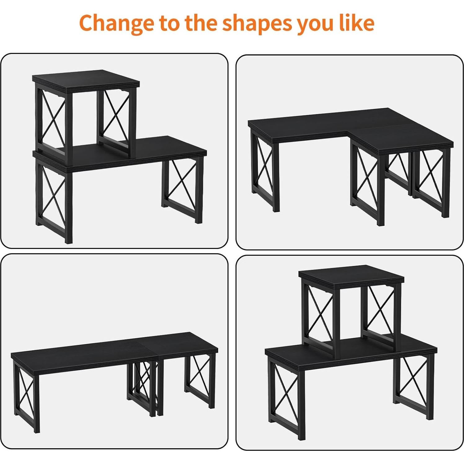 Estante de Escritorio Honiter Negro 2 Niveles Apilable 39.9x19.8cm