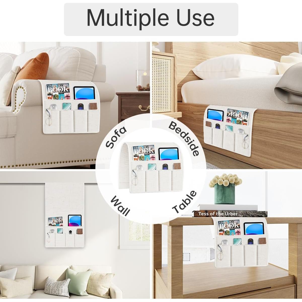 Caddy Organizador de Sillón Guken Beige con 6 Bolsillos