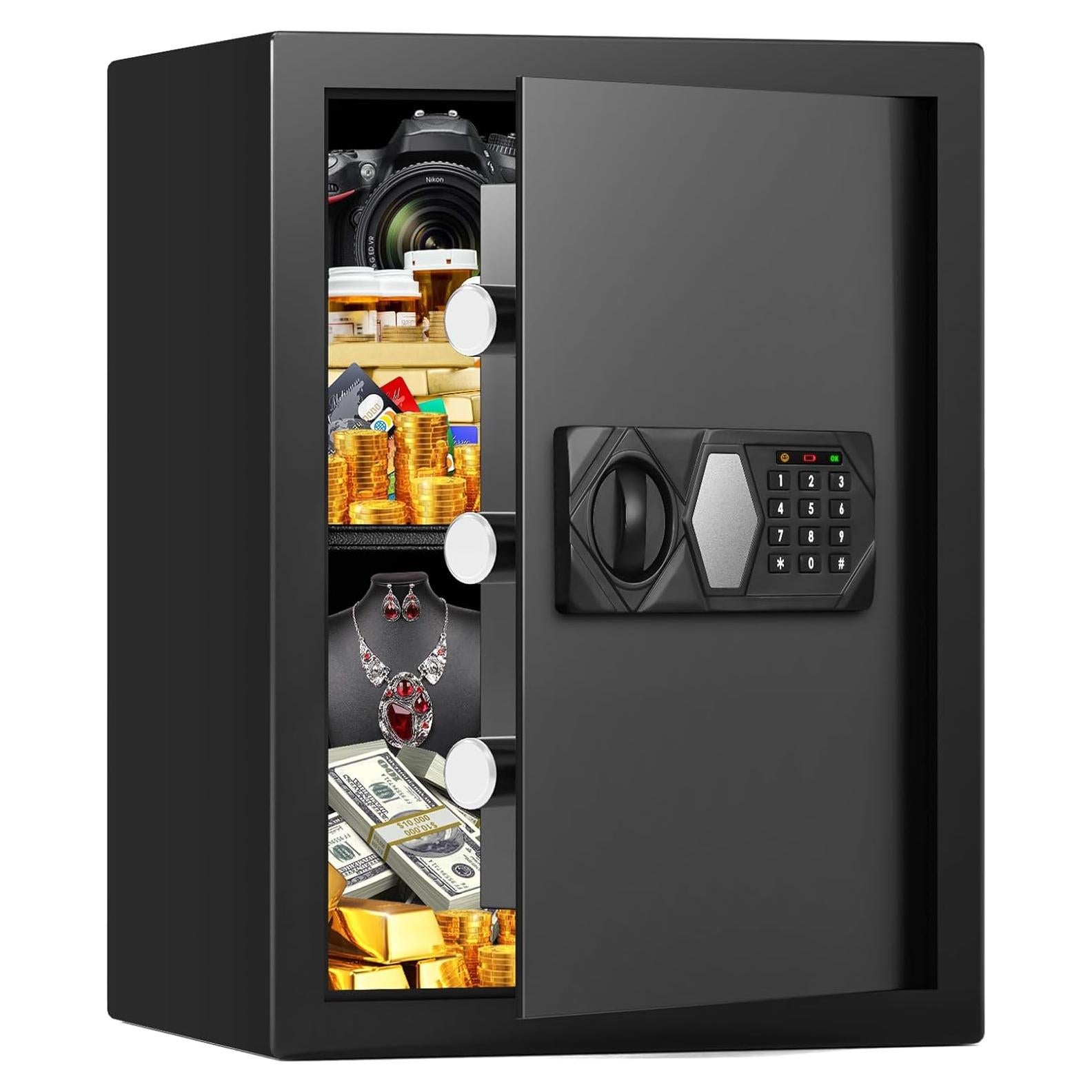 Caja Fuerte RXUJYC 3.2 Pies Cúbicos con Alarma y Luz Interior