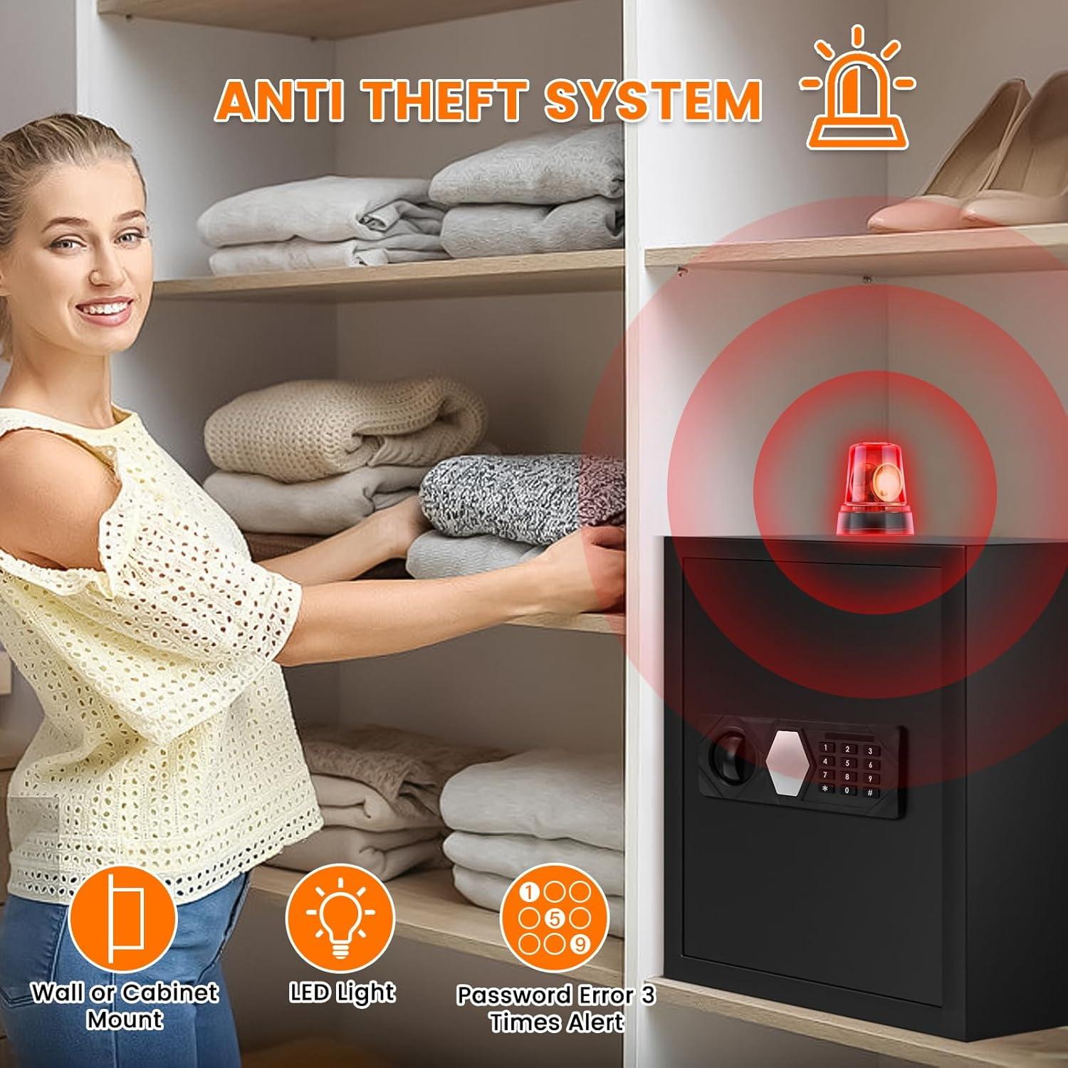 Caja Fuerte RXUJYC 3.2 Pies Cúbicos con Alarma y Luz Interior