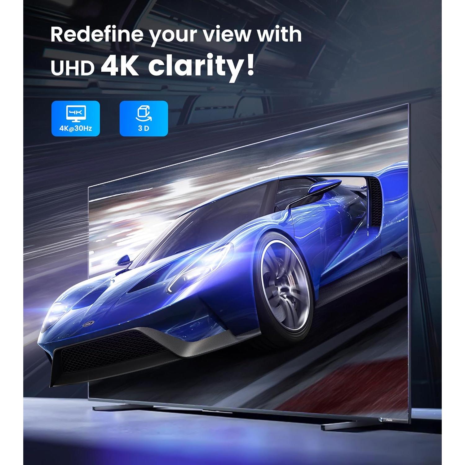 Divisor HDMI 4K NEWCARE 1x3 Salidas con Cable de 1.2m