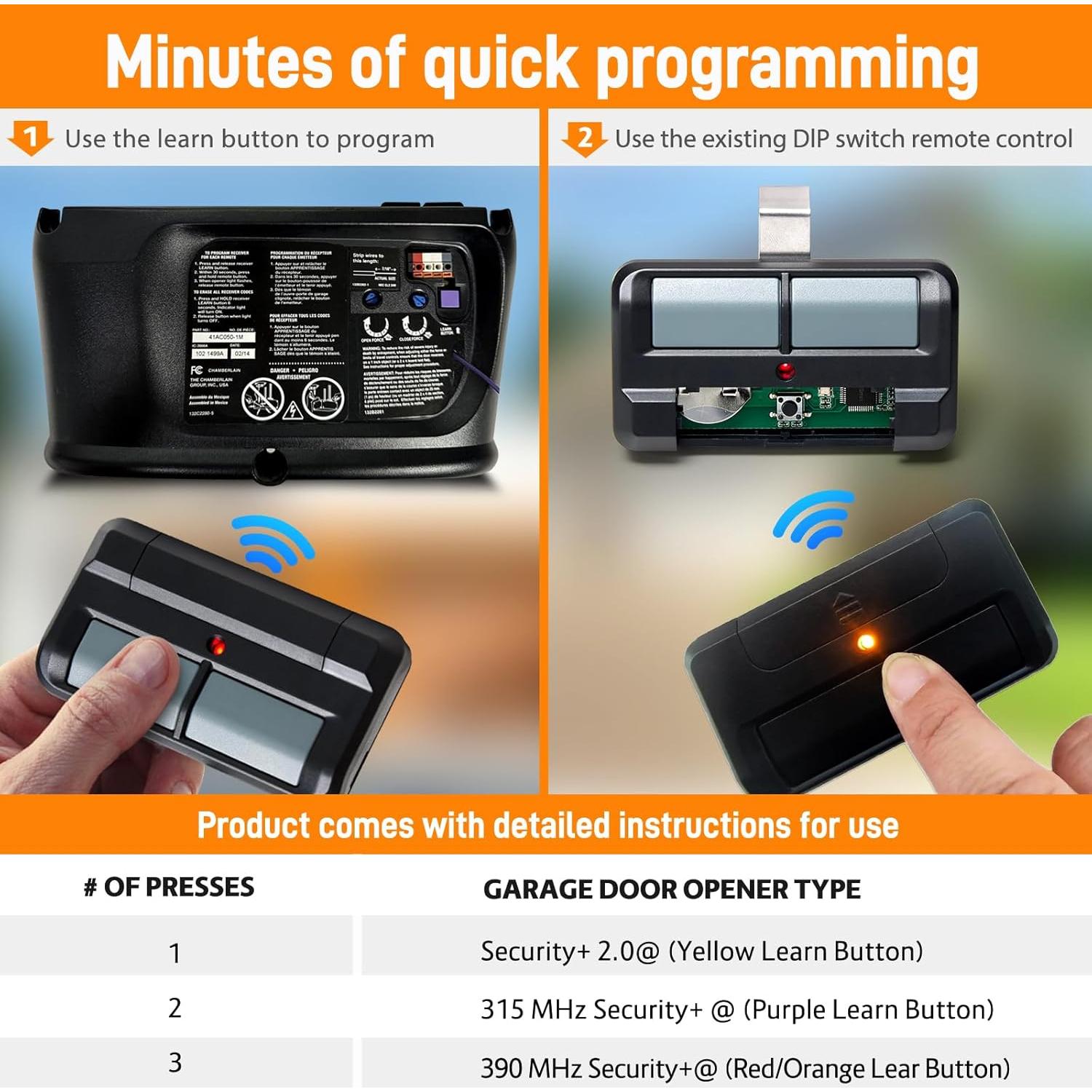 Control Remoto 892LT Liftmaster 2 Botones Seguridad+ 2.0