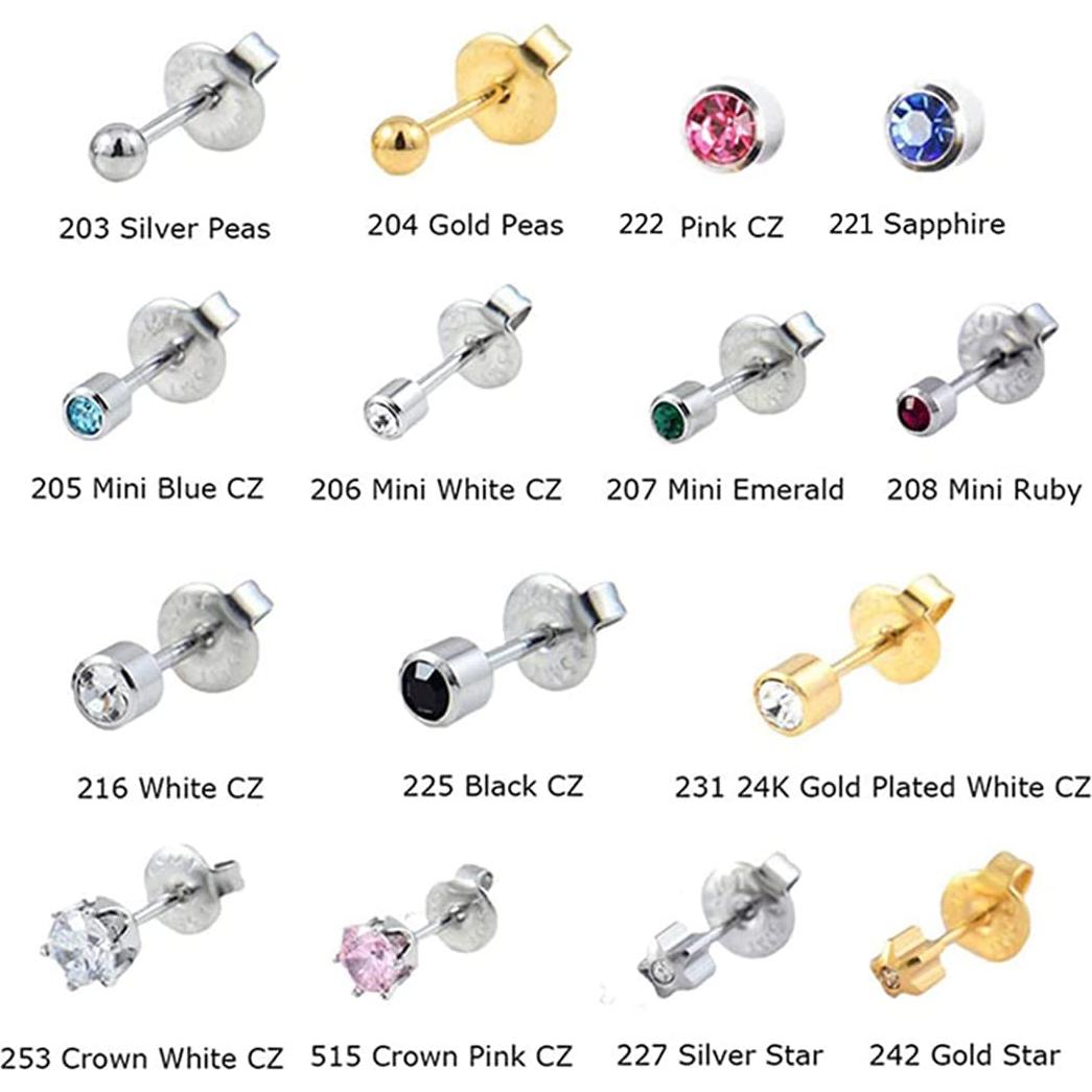 Paquete de 2 Pistolas de Perforación de Orejas QIXINWANG con Pendientes