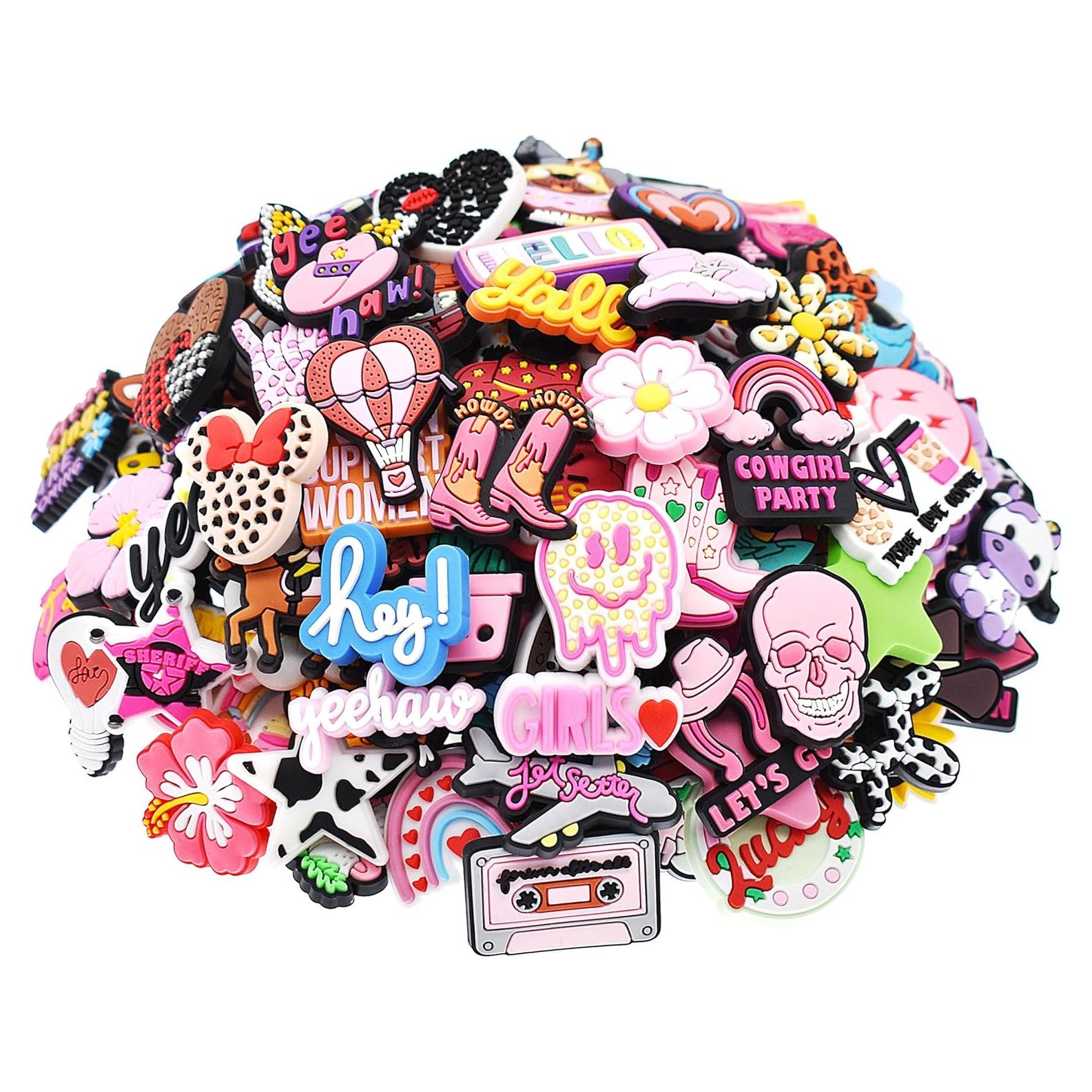 Encantos para Zapatos Vaqueros XHAOYEAHX 100 Piezas PVC