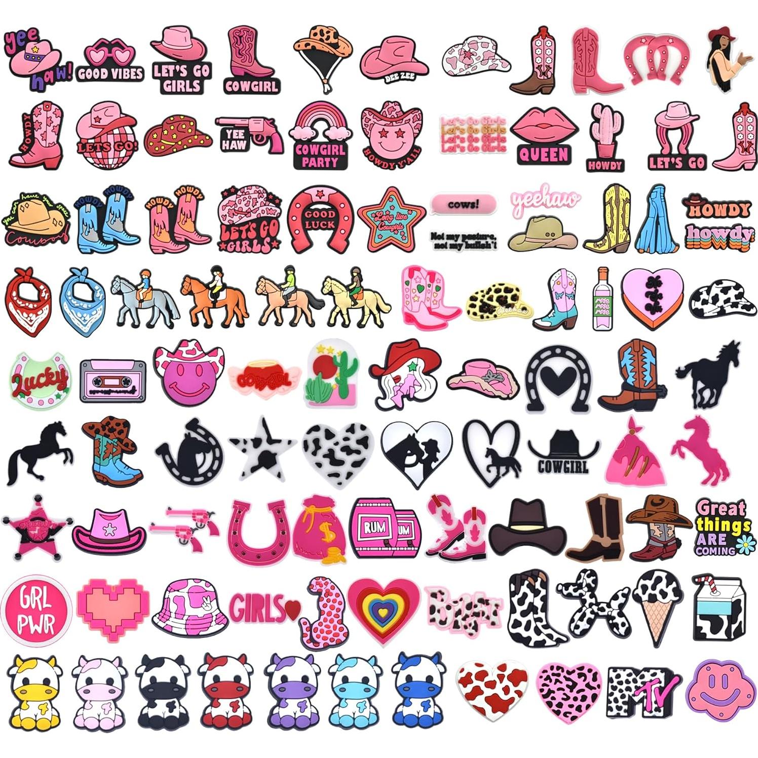 Encantos para Zapatos Vaqueros XHAOYEAHX 100 Piezas PVC