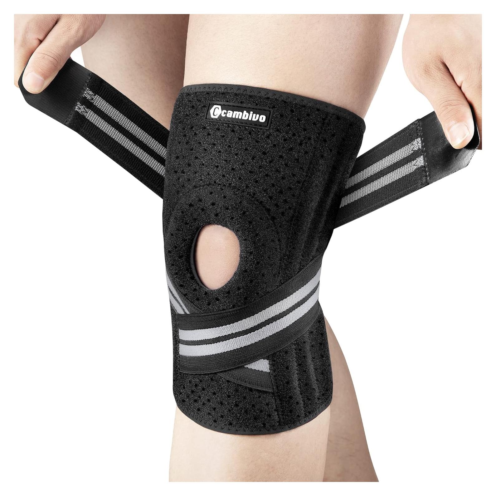 Faja de Rodilla CAMBIVO Unisex Ajustable con Estabilizadores