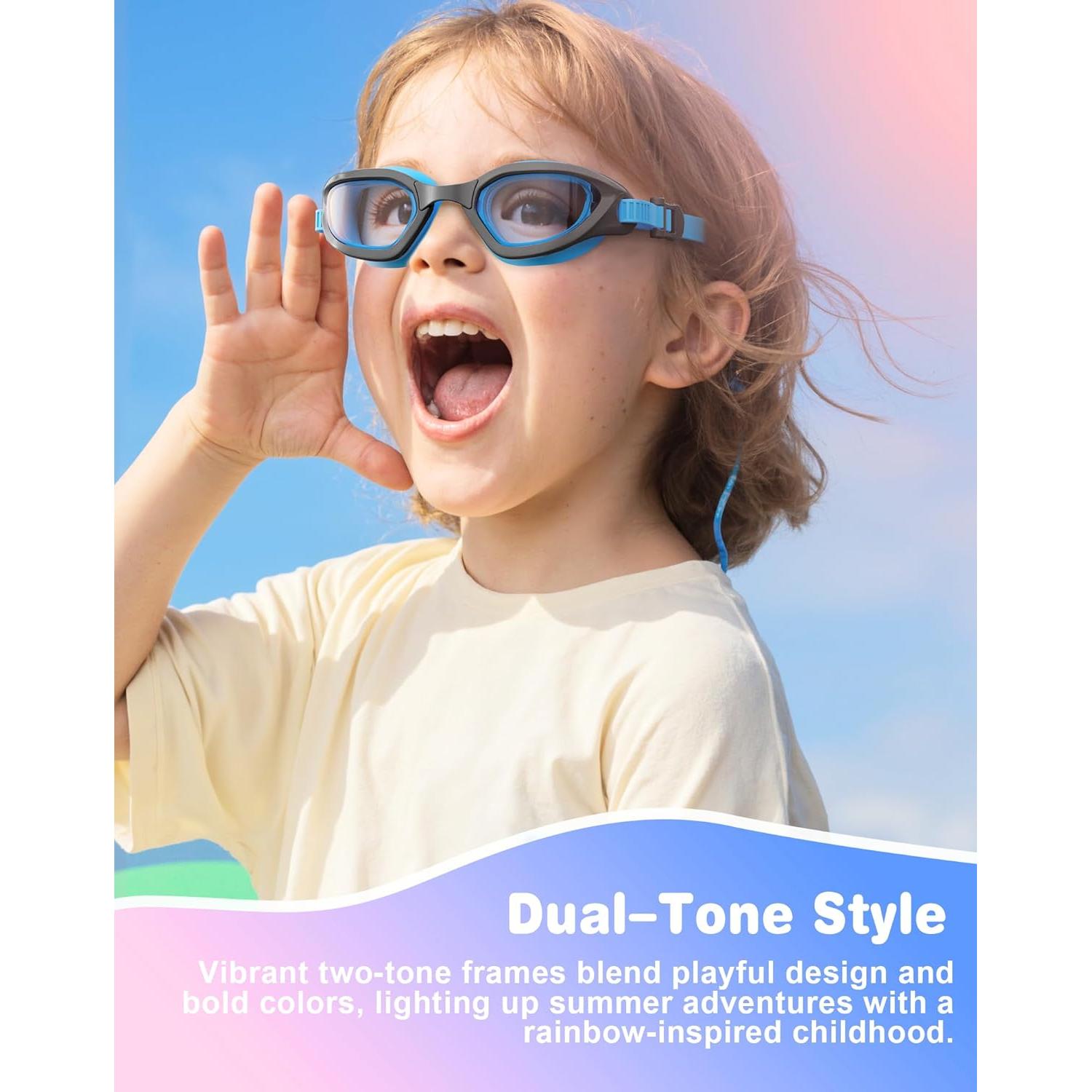 Gafas de natación para niños 6-14 años - Silicona suave, anti-vaho
