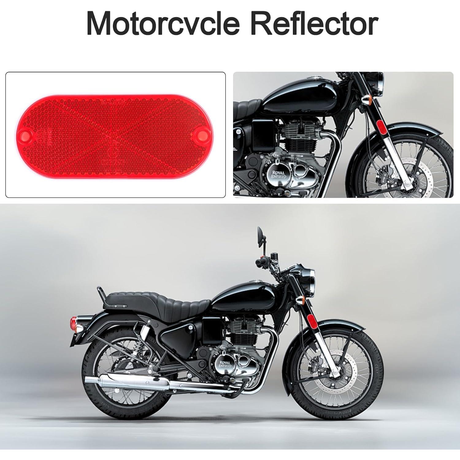 Paquete de 10 Reflectores Ovalados Autoadhesivos Yinaolan 11.4x5 cm