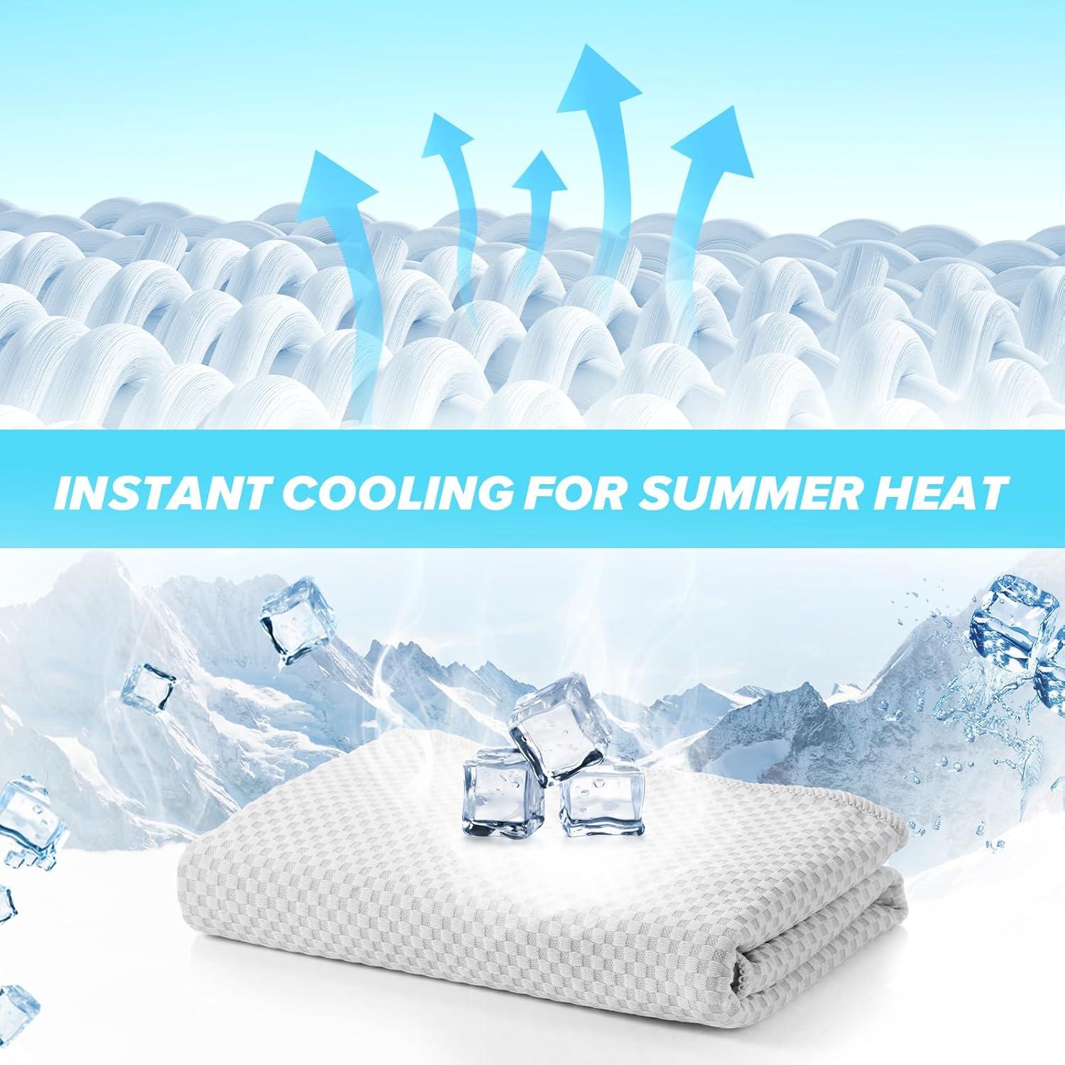 Toalla Enfriadora JAGJOG 101.6x30.5cm Microfibra Gris Reutilizable