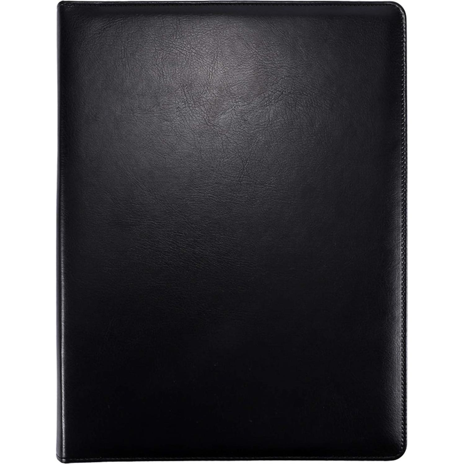 Carpeta Portafolio RHCSZ A4 de Cuero Sintético Negro