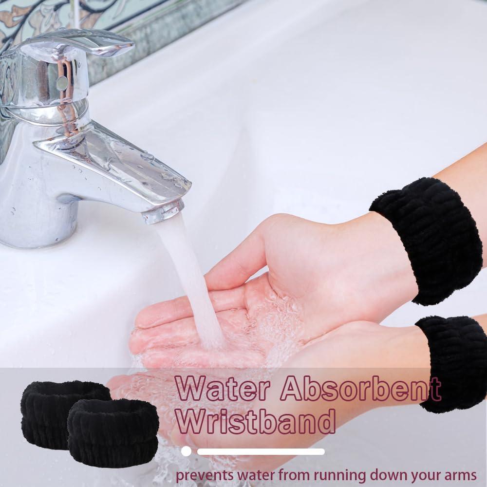 Conjunto Diadema y Muñequera Spa FASOTY Orejas de Gato Negro