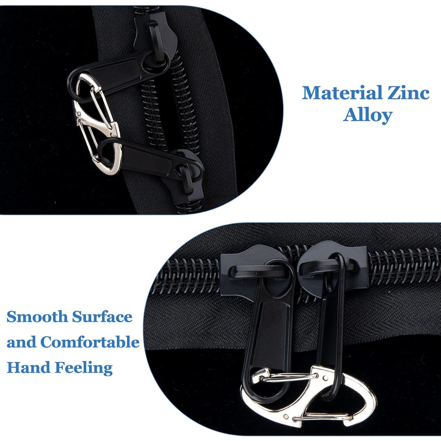 Candados de Cremallera Antirrobo HINZIC 10pcs Doble Apertura