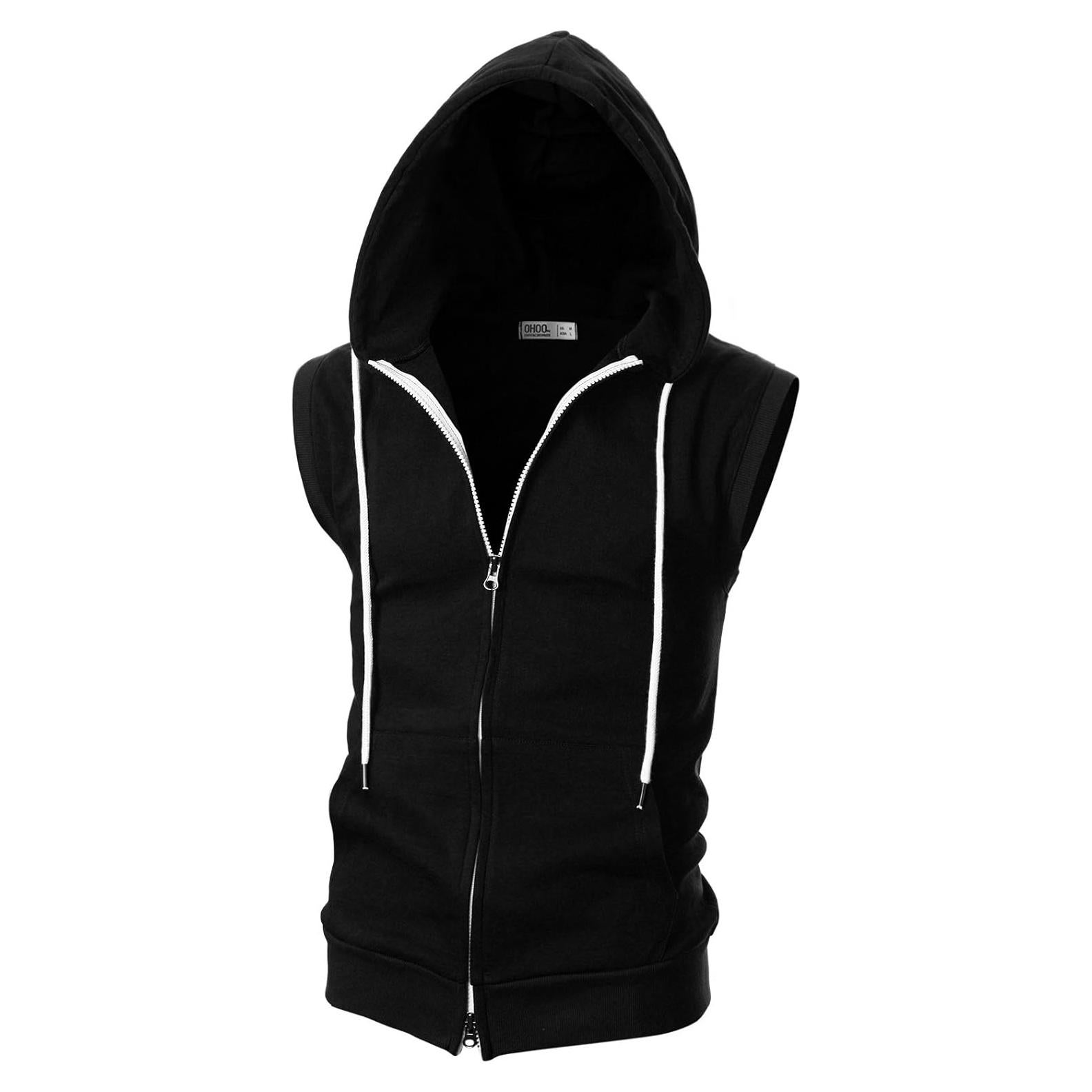 Chaleco Sin Mangas Ohoo DCF011 Ajustado con Capucha