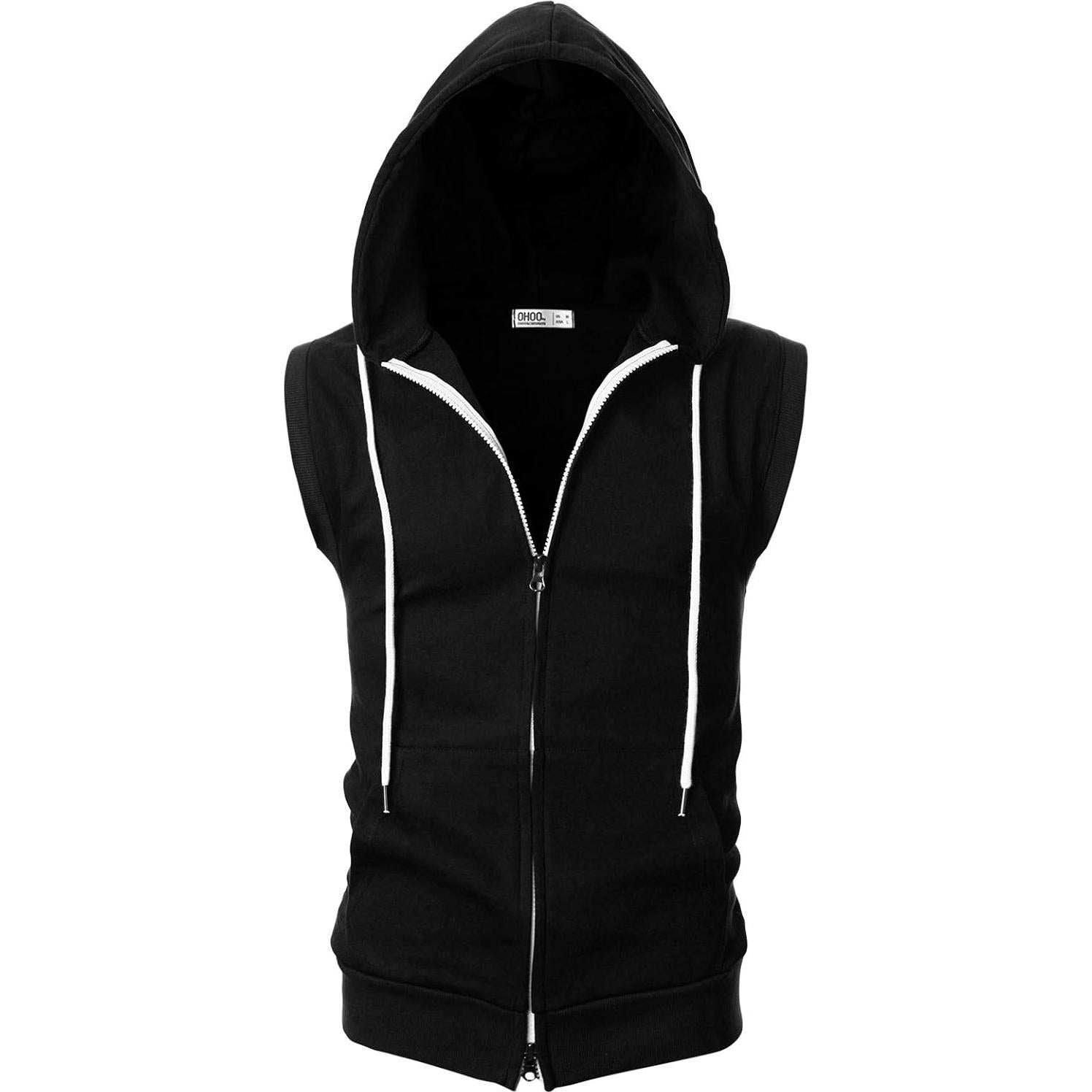 Chaleco Sin Mangas Ohoo DCF011 Ajustado con Capucha