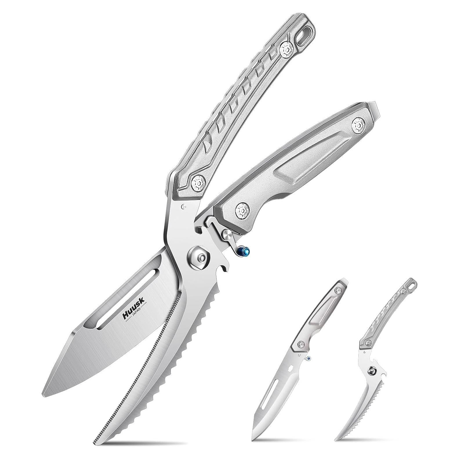 Tijeras de Cocina Huusk de Acero Inoxidable - Cortar Carne y Hueso