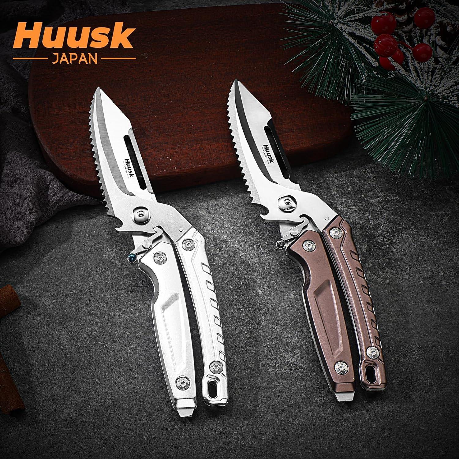 Tijeras de Cocina Huusk de Acero Inoxidable - Cortar Carne y Hueso