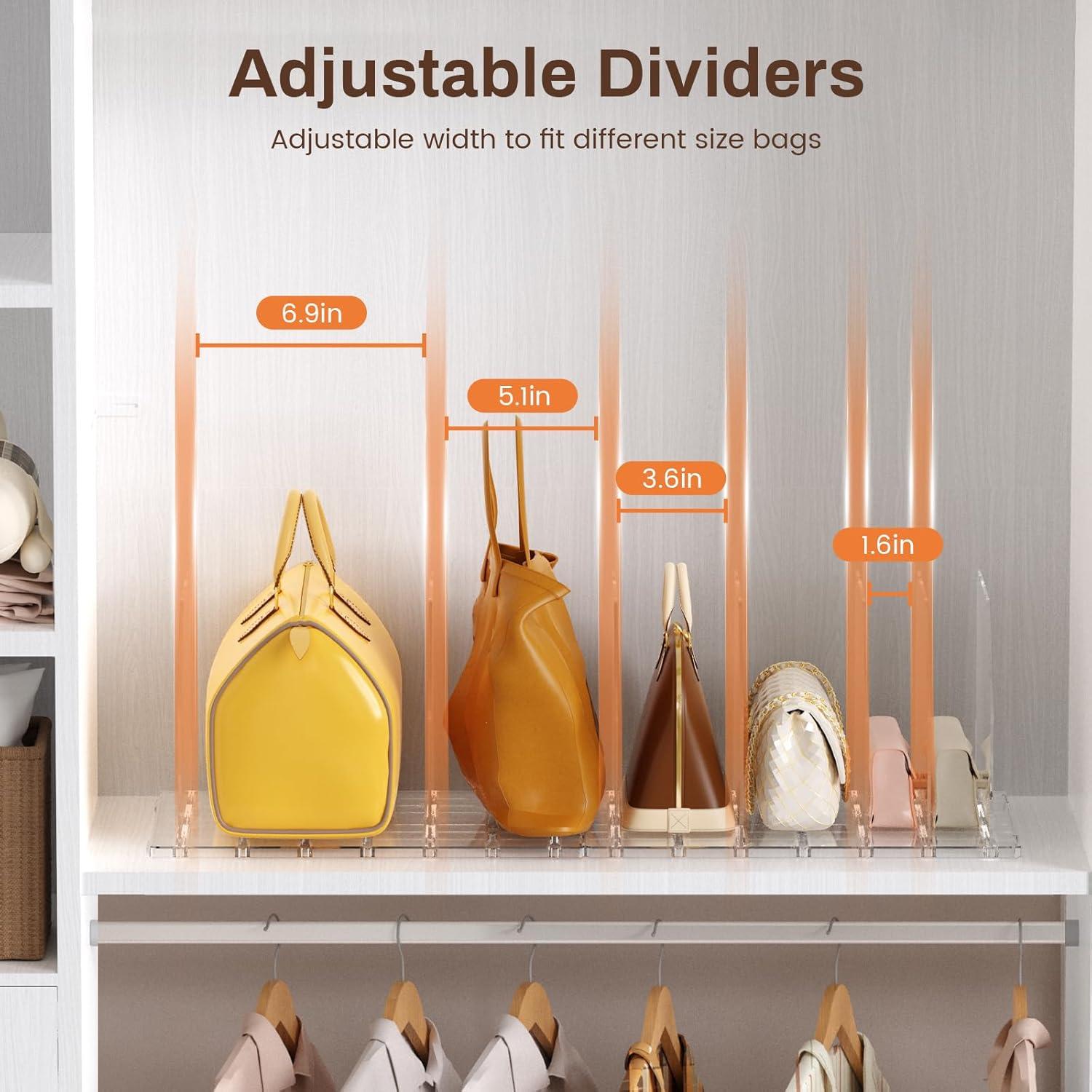 Organizador de Bolsos GotSpace Transparente Ajustable 2-Pack