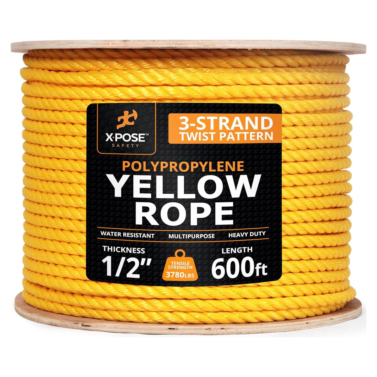 Cuerda de Polipropileno Amarilla 1/2" x 182.88m Xpose Safety