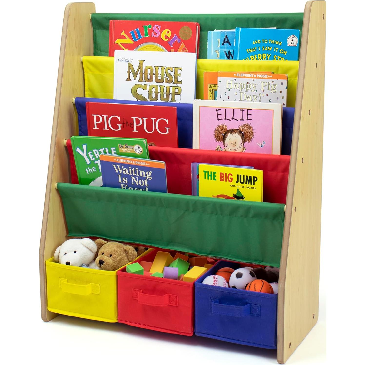 Estantería para Niños Humble Crew 4 Niveles y 3 Contenedores