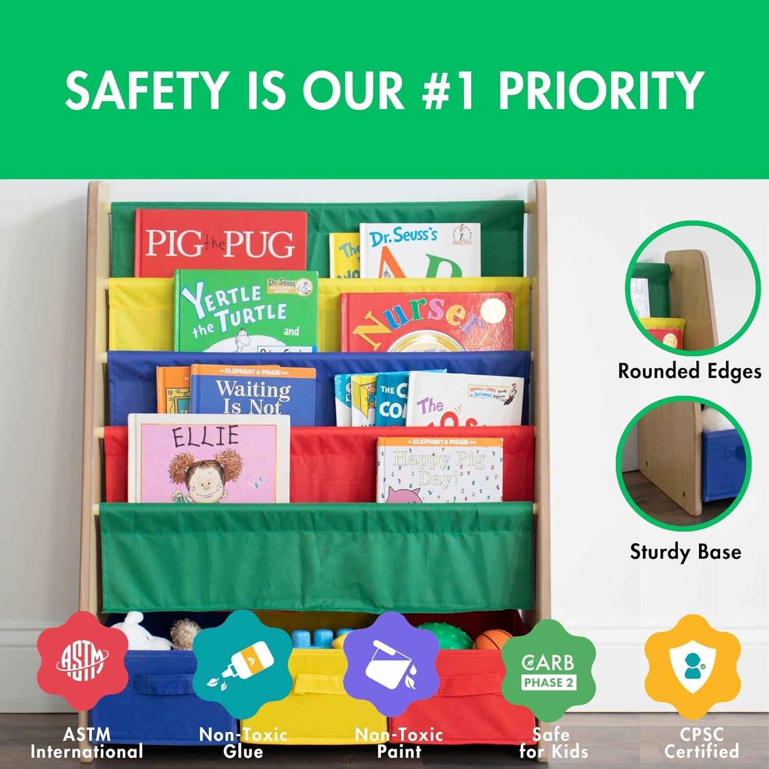 Estantería para Niños Humble Crew 4 Niveles y 3 Contenedores