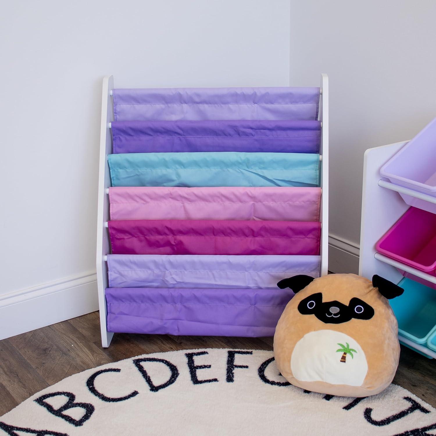 Estantería para libros niños Humble Crew 6 niveles blanca/rosa/púrpura