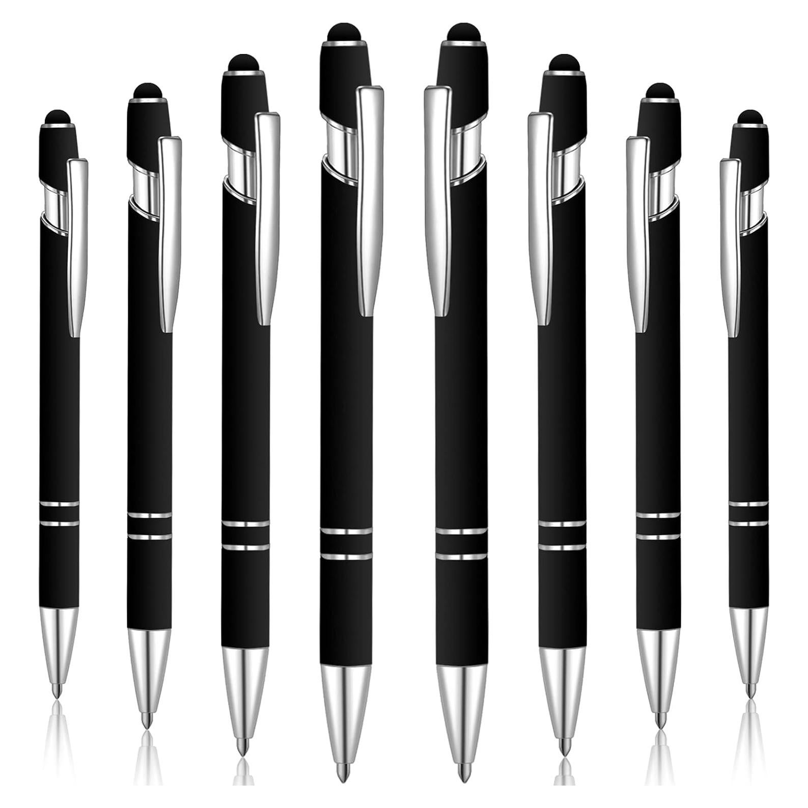 Bolígrafos 2 en 1 Zonon Metal 8 Piezas Punta Media Tinta Negra