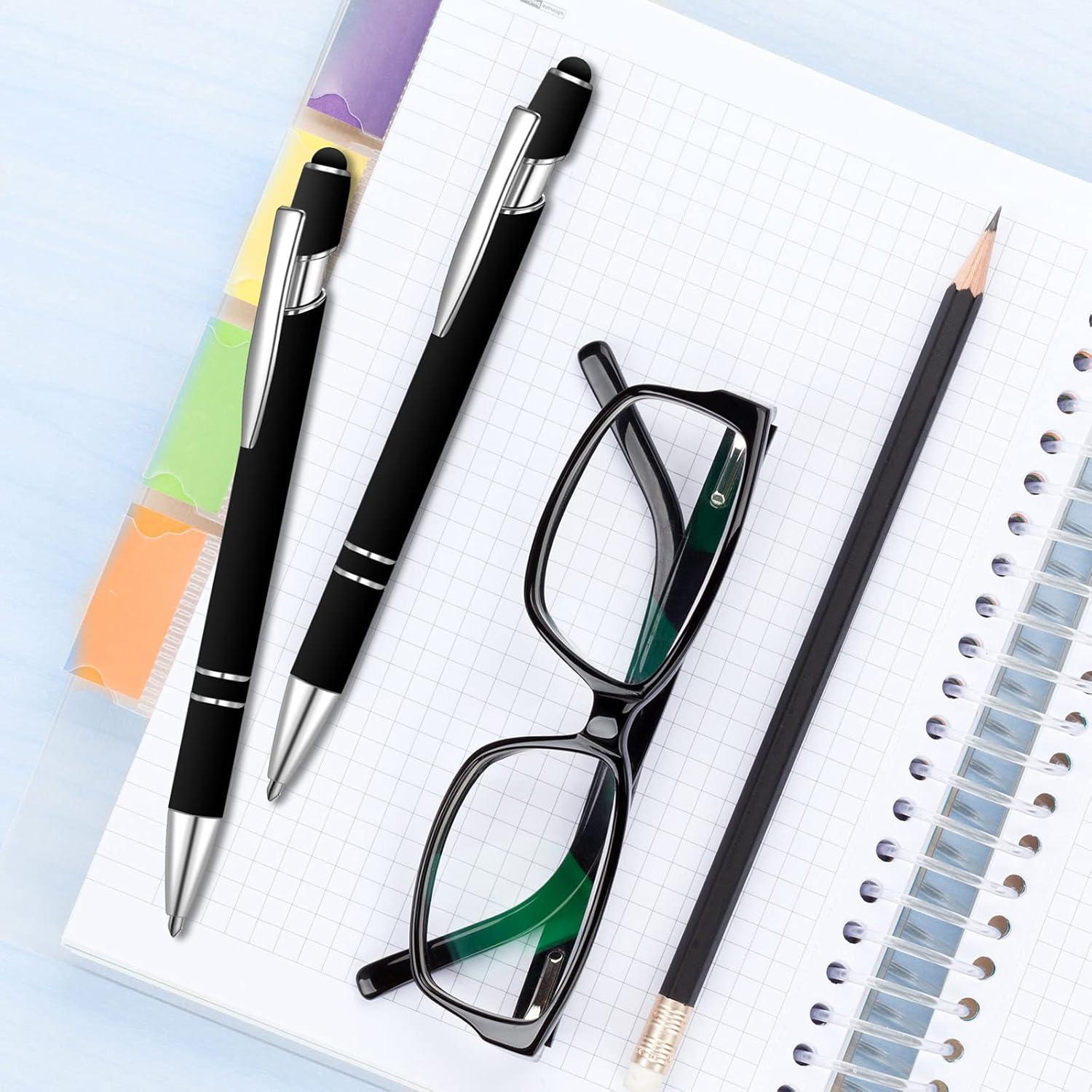 Bolígrafos 2 en 1 Zonon Metal 8 Piezas Punta Media Tinta Negra