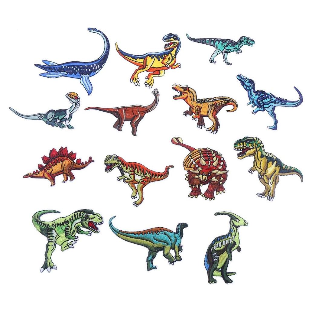 Parches de Bordado CCINEE 14 Piezas Dinosaurios Decorativos