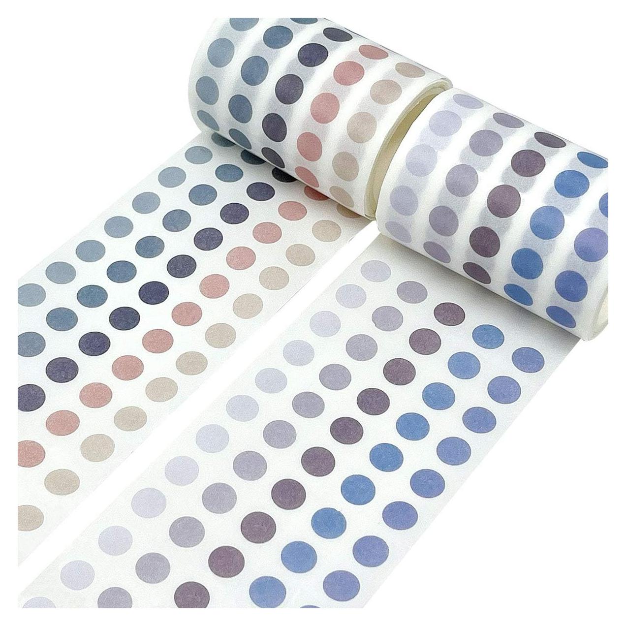 Cinta Washi de Puntos Coloridos allydrew - Set de 2 Rollos 60mm