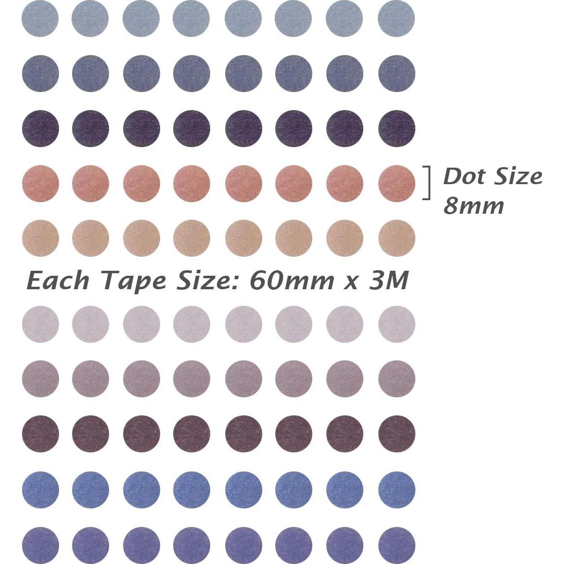 Cinta Washi de Puntos Coloridos allydrew - Set de 2 Rollos 60mm