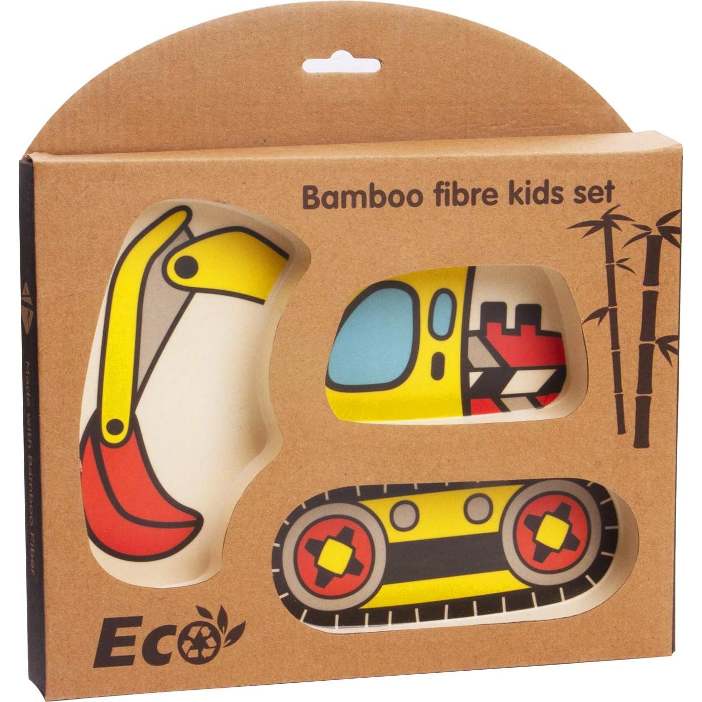 Set de Vajilla de Bambú para Niños Lightening - 3 Piezas