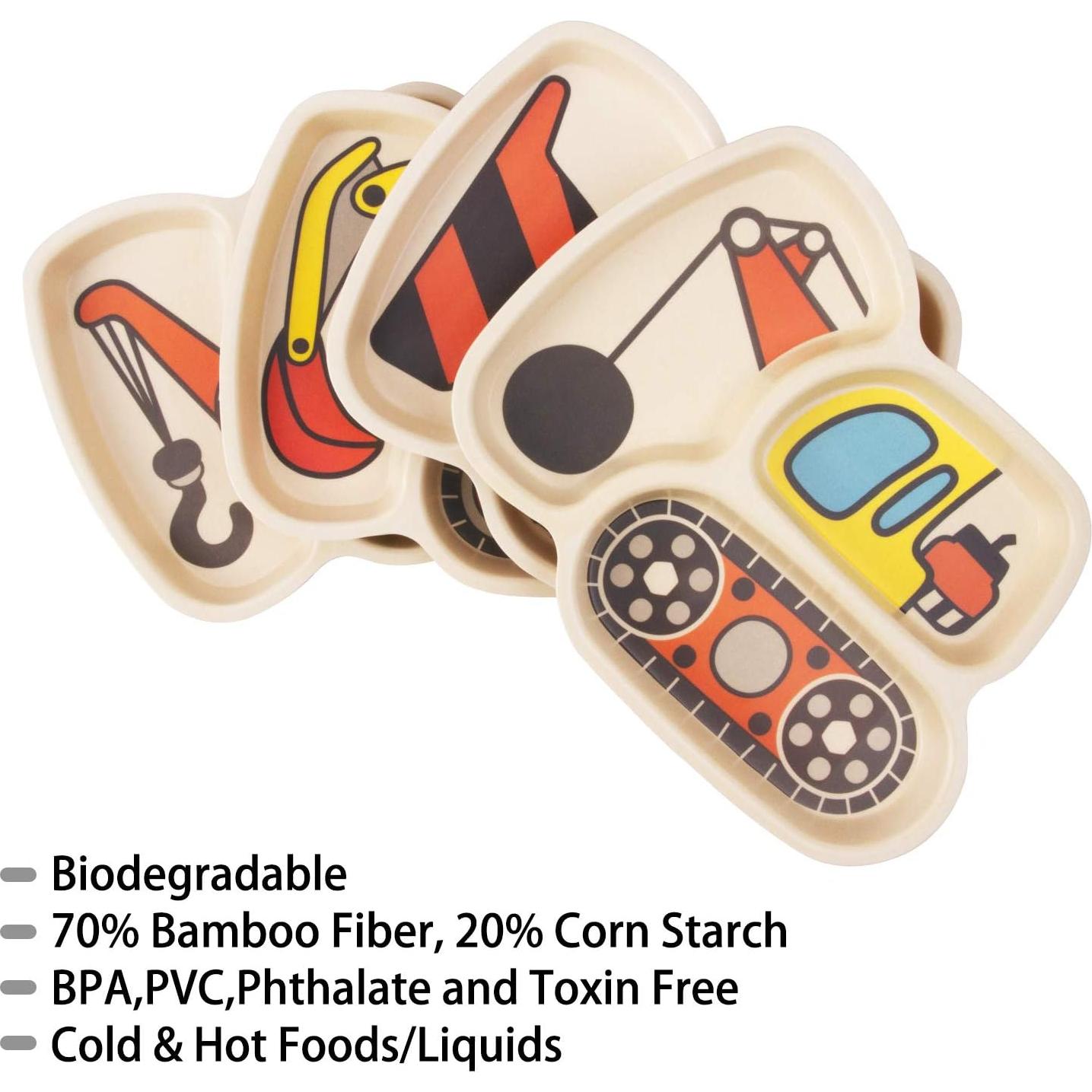 Set de Vajilla de Bambú para Niños Lightening - 3 Piezas